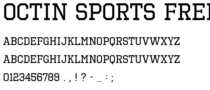 Octin Sports Free font
